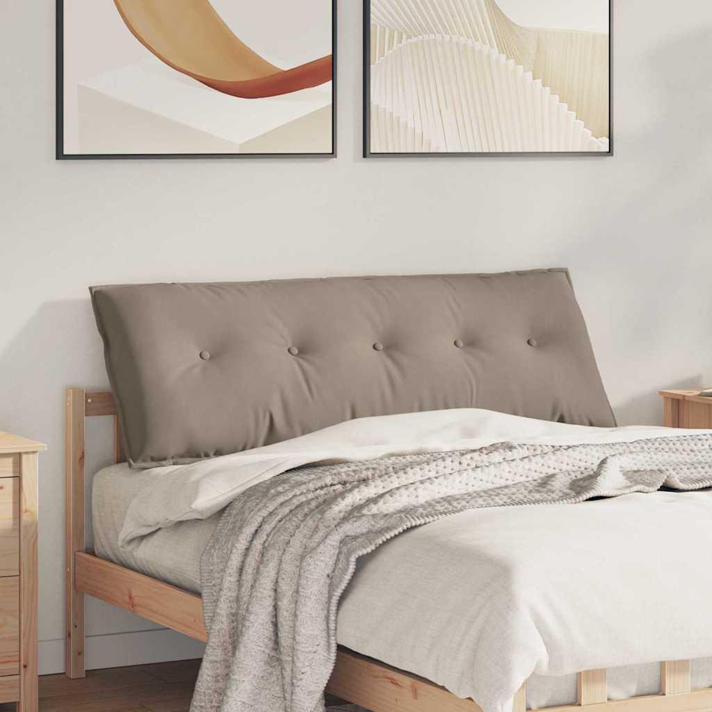 Rygpude Gråbrun 140 x 50 cm Mikrofiberstof billede