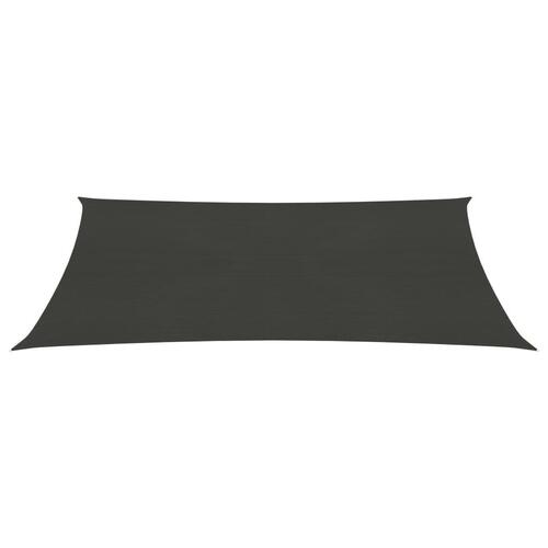 Solsejl 3x4 m 160 g/m² HDPE antracitgrå