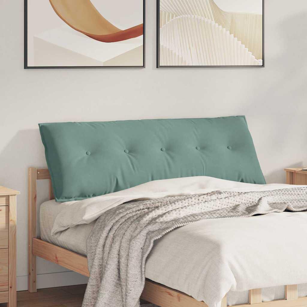 Rygpude Havgrøn 140 x 50 cm Velourstof billede