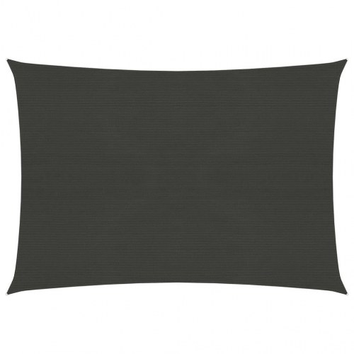 Solsejl 160 g/m² 5x6 m HDPE antracitgrå