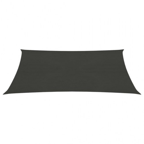 Solsejl 160 g/m² 5x6 m HDPE antracitgrå