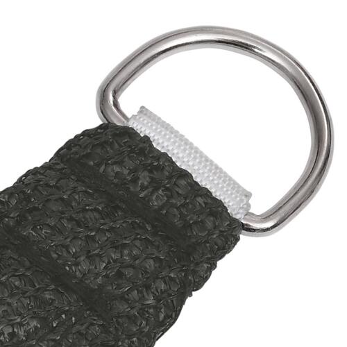 Solsejl 160 g/m² 3x3x4,2 m HDPE antracitgrå