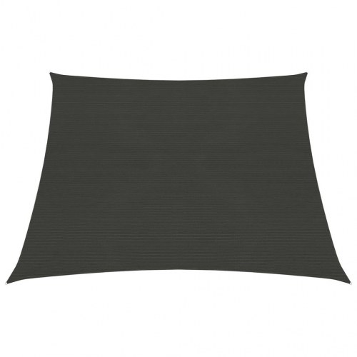 Solsejl i HDPE 3/4 × 3 m - antracitgrå trapez, 160 g/m²