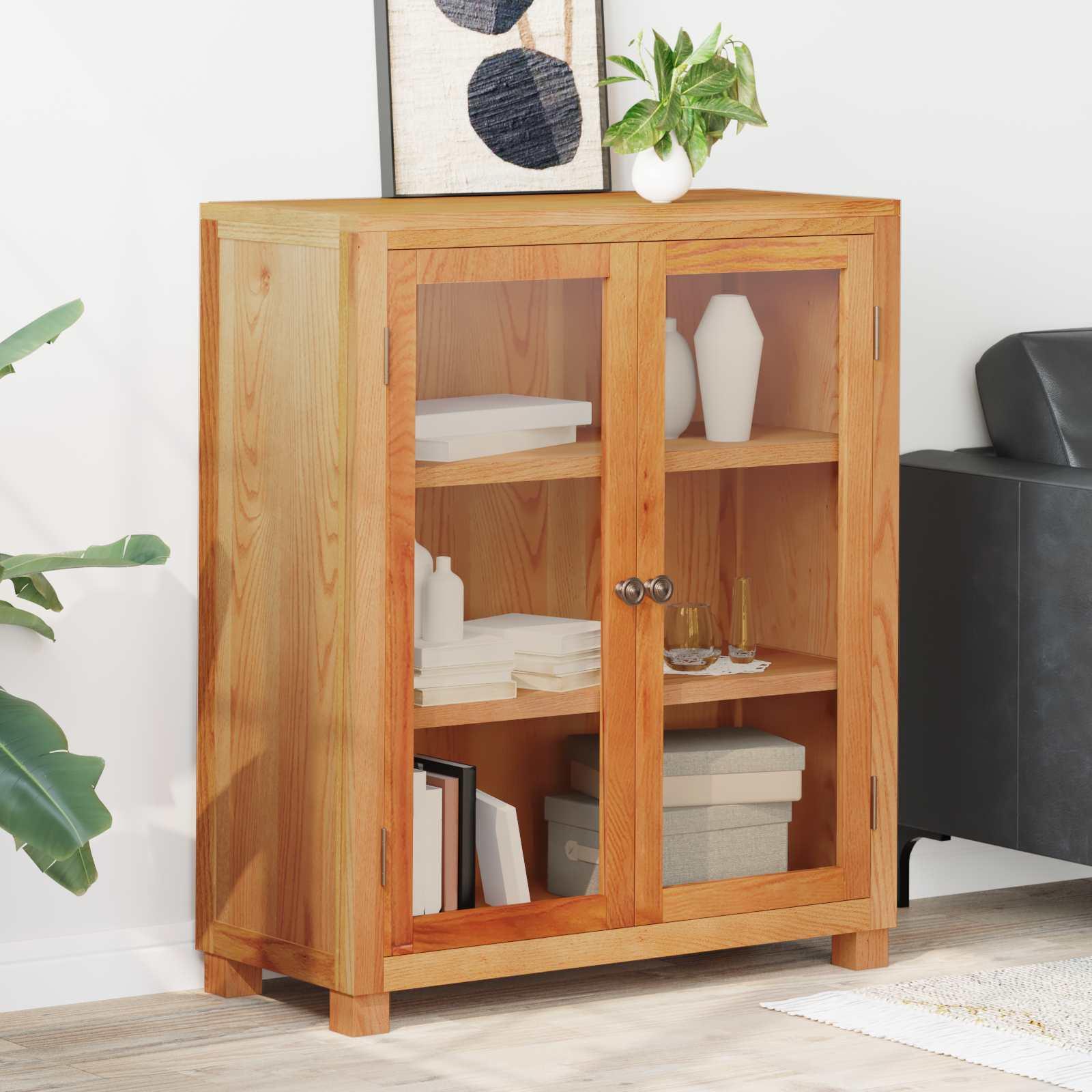 Kabinet med hylde med dør Brun 80 x 35 x 95 cm Konstrueret træ billede