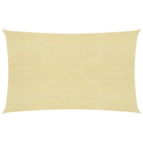 Solsejl 160 g/m² - 2 × 4,5 m HDPE, beige (rektangulært)