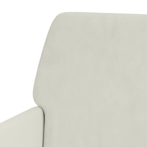 Lænestol i velour - cremefarvet, 62 × 79 × 79 cm