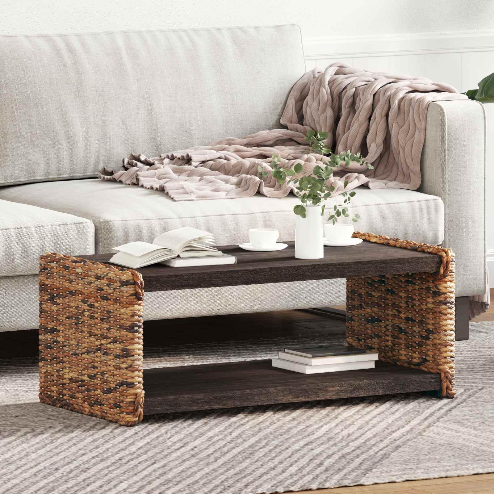 Sidebord Naturfarvet 44,5 x 45 x 45 cm Massiv Mahogni billede