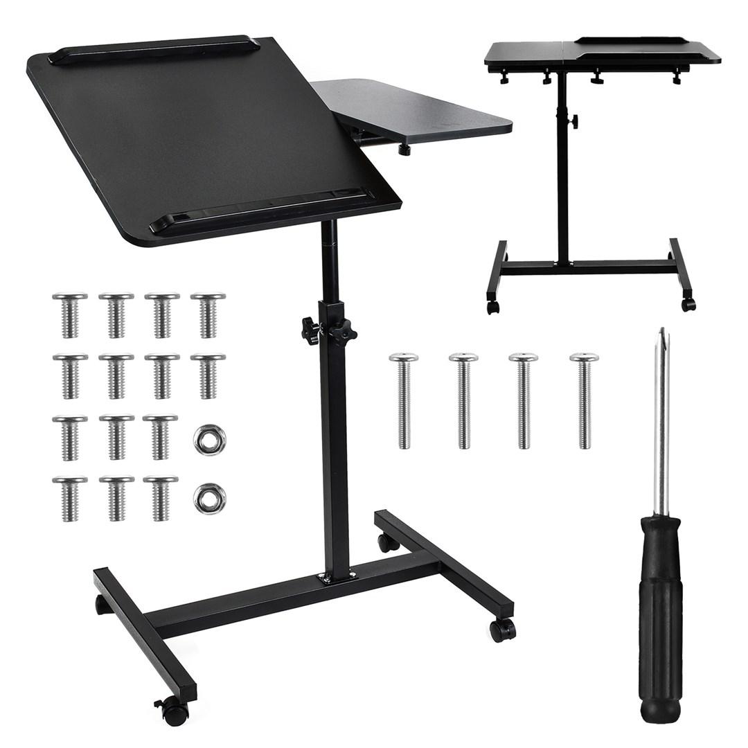 Rullebord til laptop - Maclean, sort, højde 59-89 cm, 30 kg billede