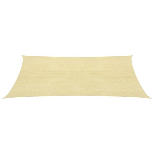 Solsejl 160 g/m² 4 × 5 m i HDPE - beige, rektangulært