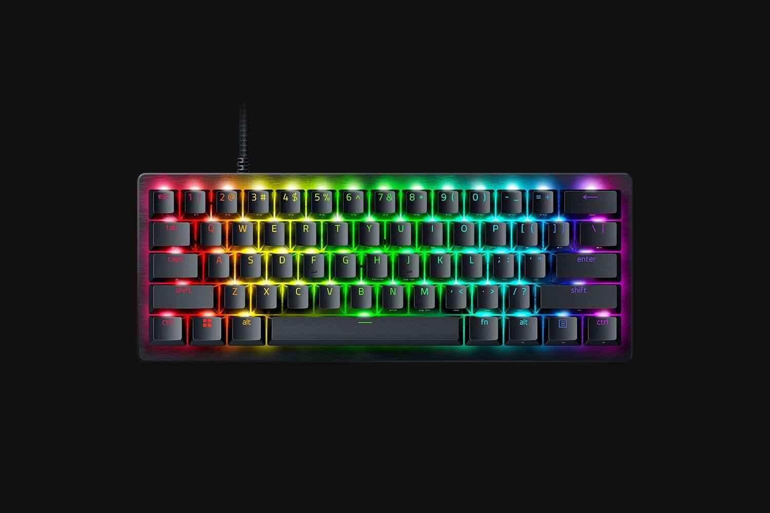 Gaming tastatur Razer Huntsman V3 Pro Mini USB QWERTZ tysk - sort billede