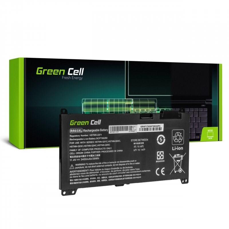 Batteri til bærbar - Green Cell til HP, RR03XL, 11,4 V 3400 mAh billede