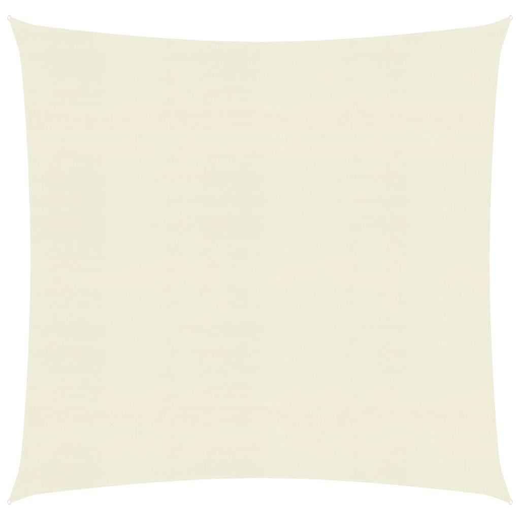 Solsejl 2,5X2,5 M 160 G/M² Hdpe Farvet Creme - 7 x 7 m