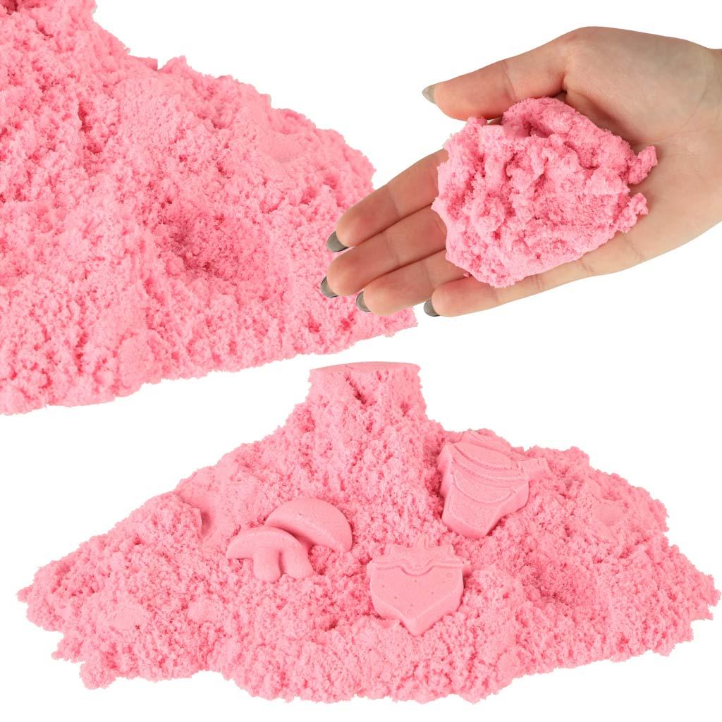 Magisk sand - kinetisk sand 1 kg i pose, pink billede