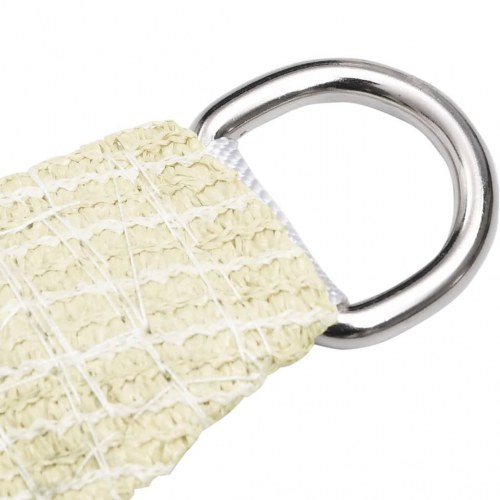 Solsejl 160 g/m² 6x7 m HDPE cremefarvet