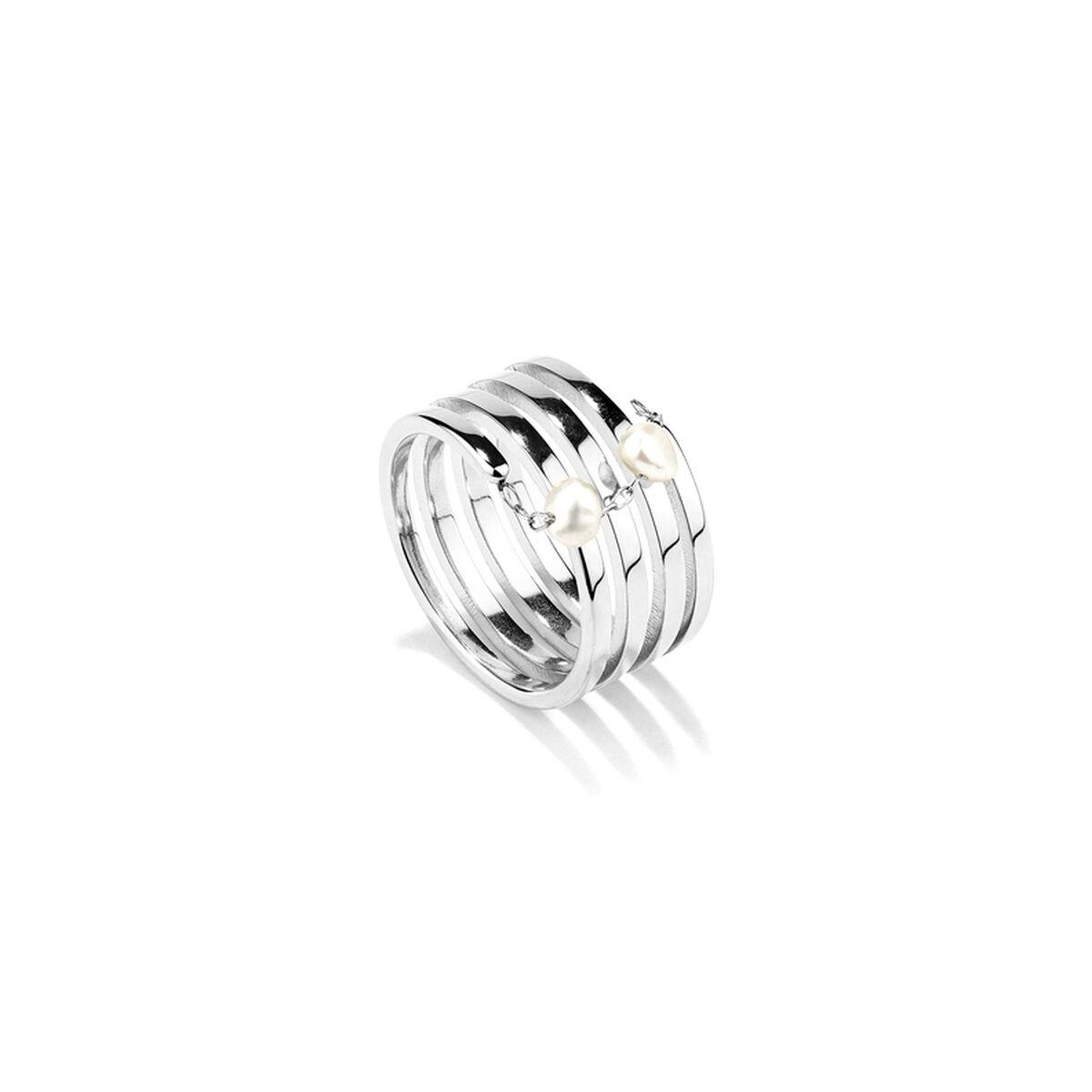 Dame ring Radiant sølvfarvet - str. 14 billede