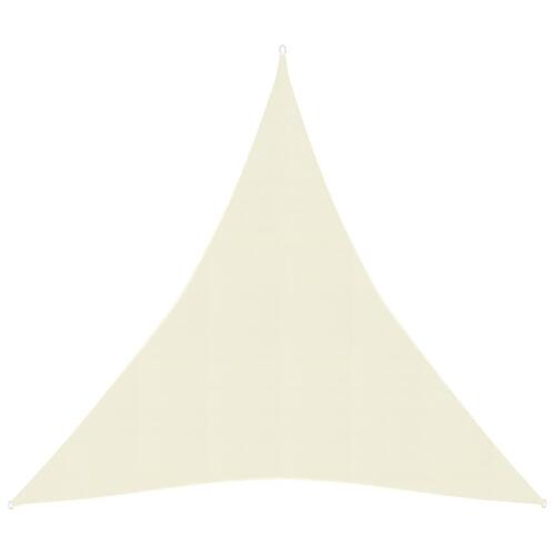 Solsejl 160 g/m² 3x4x4 m HDPE cremefarvet
