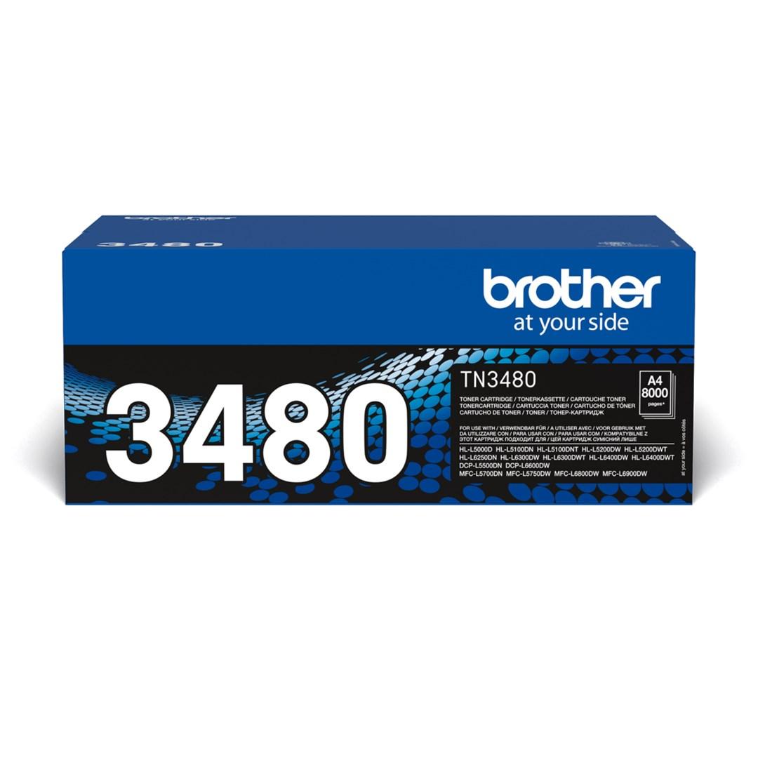 Toner til laserprinter Brother TN-3480 – sort, høj kapacitet (XL)