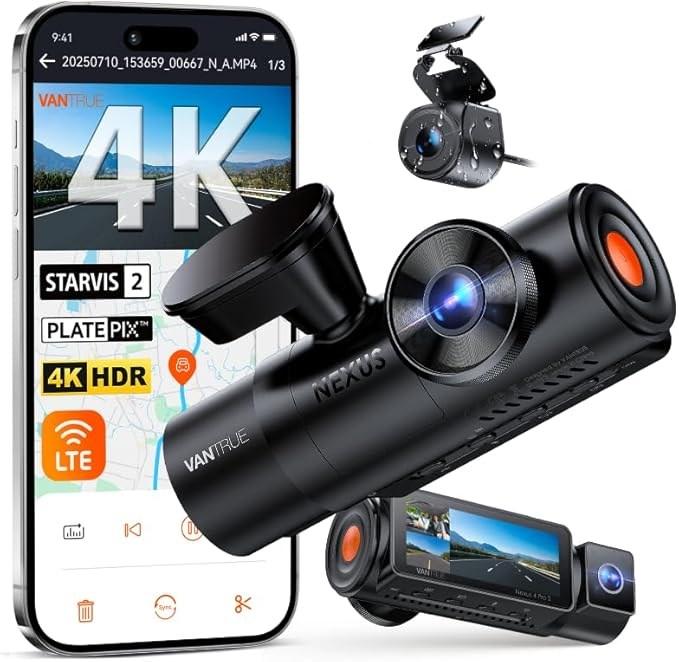 Dashcam VANTRUE N4 Pro S 4K med GPS og Wi‑Fi billede