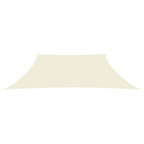 Solsejl i HDPE 160 g/m² - 3/4 × 2 m, cremefarvet trapez