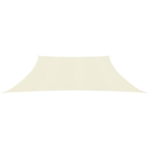 Solsejl 160 g/m² 4/5x3 m HDPE cremefarvet