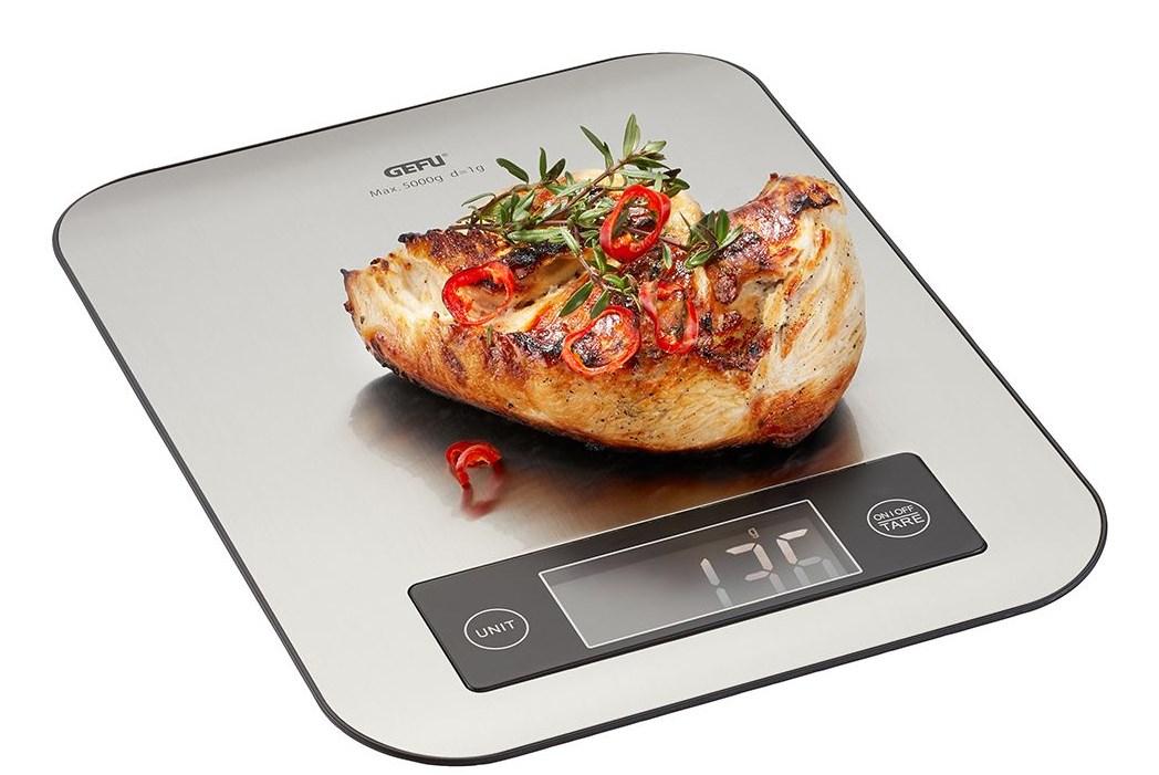 Køkkenvægt digital - GEFU SCORE i rustfrit stål, 5 kg billede