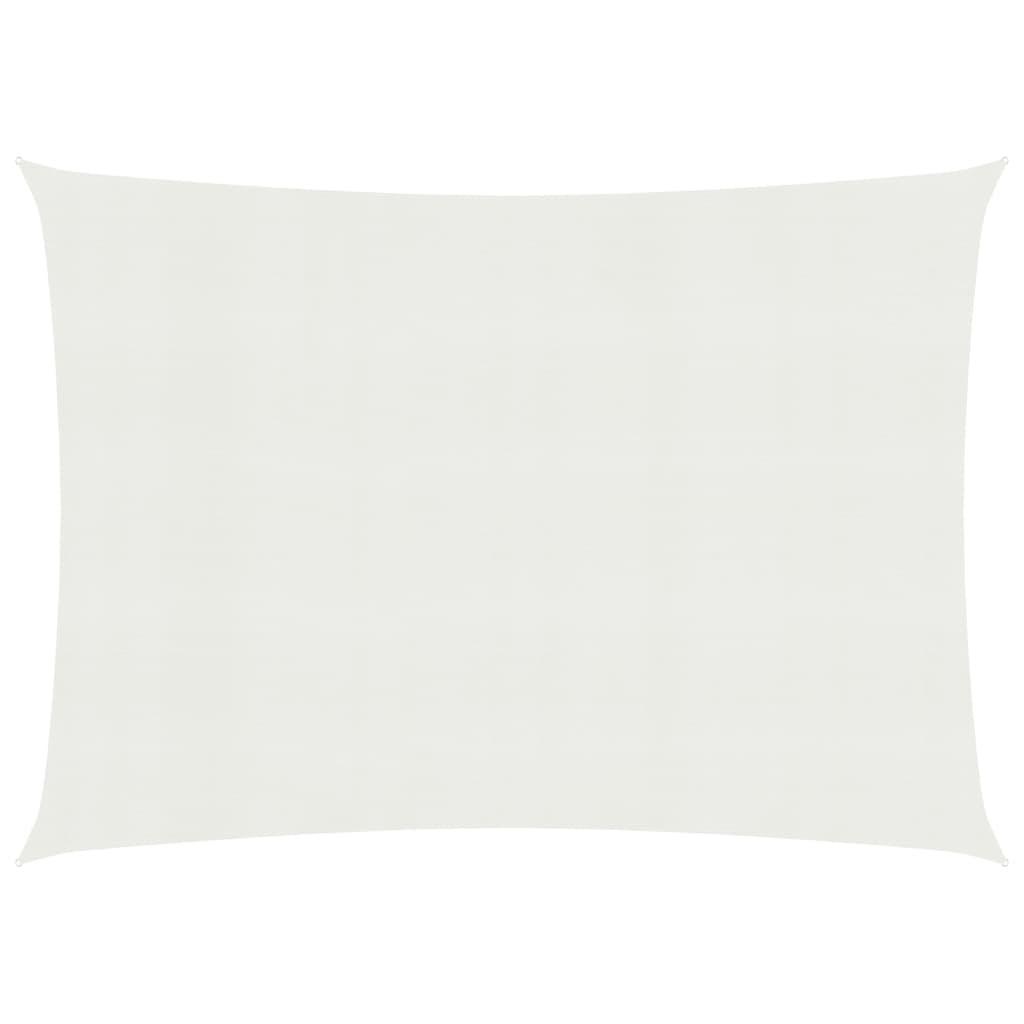 Solsejl 160 g/m² 3,5x5 m HDPE hvid billede