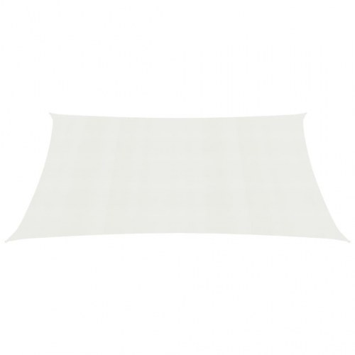 Solsejl 160 g/m² 5 × 7 m i HDPE - hvid, rektangulær