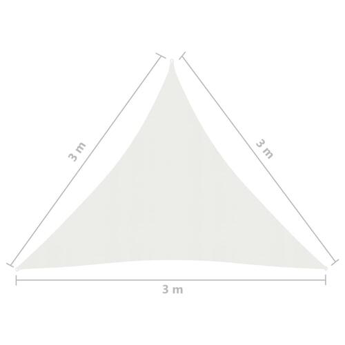 Solsejl 160 g/m² 3x3x3 m HDPE hvid