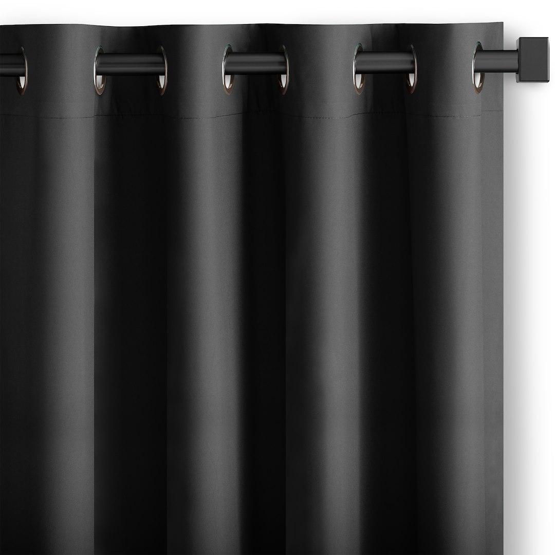 Mørklægningsgardin RESTILO CARLI - lys stålfarve, øskner, 140×270 cm billede
