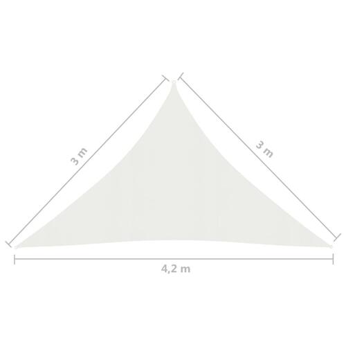 Solsejl 160 g/m² 3x3x4,2 m HDPE hvid