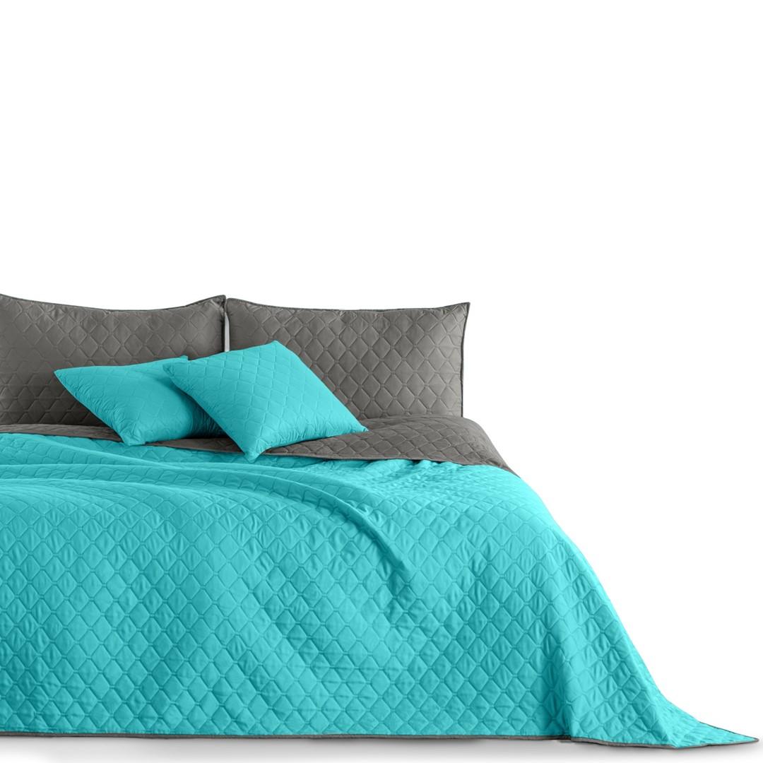 Sengetæppe turkis 170×210 - DecoKing AXEL mikrofiber billede