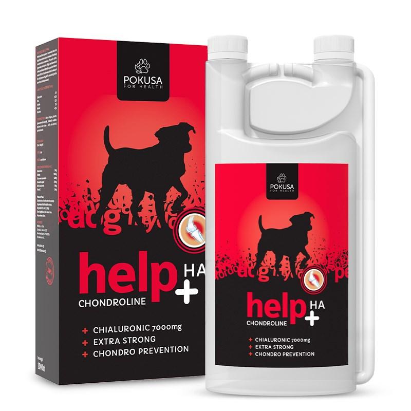 Kosttilskud til hunde POKUSA Chondro Line Help + HA - 1.000 ml billede
