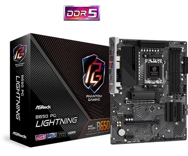 Bundkort Asrock B650 PG Lightning - AMD B650, Socket AM5, ATX