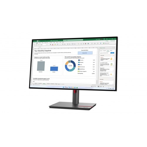 Skærm 27" Lenovo ThinkVision P27h-30 - QHD IPS, USB-C, sort