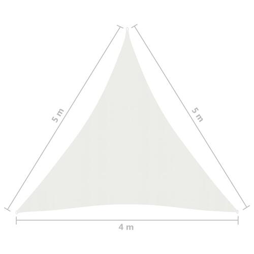 Solsejl 4x5x5 m 160 g/m² HDPE hvid