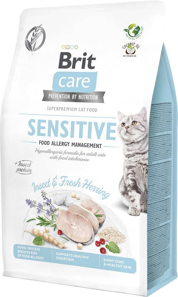 Kattemad Brit Care Grain-Free Adult Insect & Herring Sensitive â tÃ¸rfoder 400 g billede