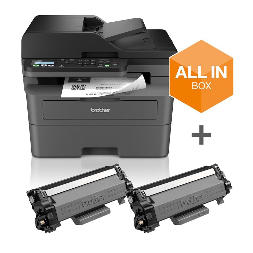 Laserprinter Brother MFC-L2827DWXL - multifunktions A4, 1200 × 1200 dpi, 32 s/min, Wi‐Fi