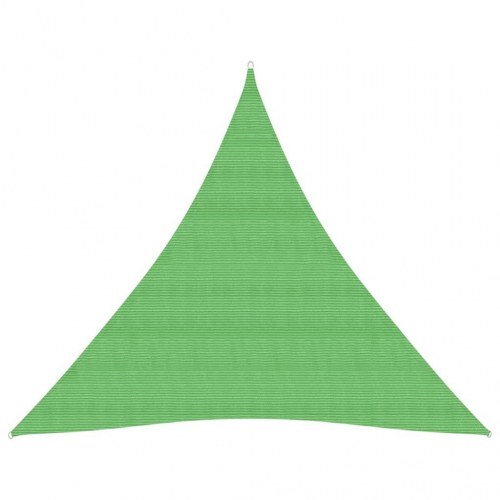 Solsejl 3x3x3 m 160 g/m² HDPE lysegrøn