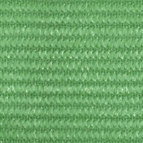 Solsejl 3x3x4,2 m 160 g/m² HDPE lysegrøn