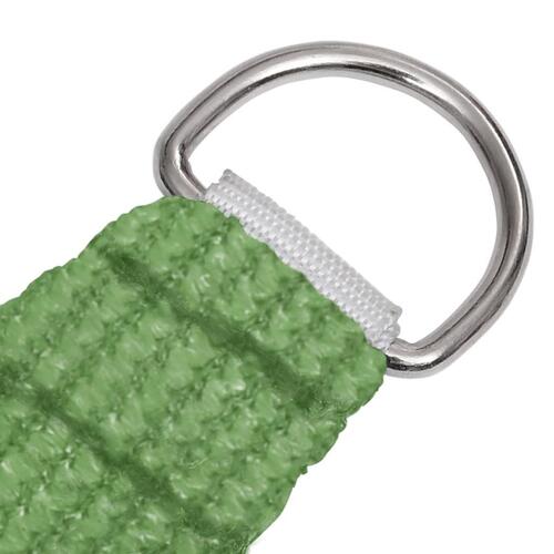 Solsejl 3x3x4,2 m 160 g/m² HDPE lysegrøn