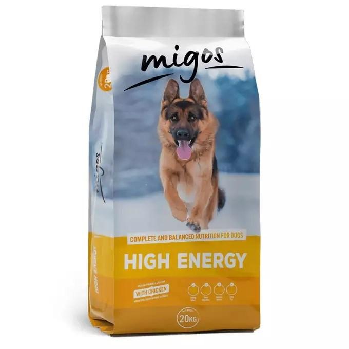Hundefoder migos High Energy – 20 kg billede