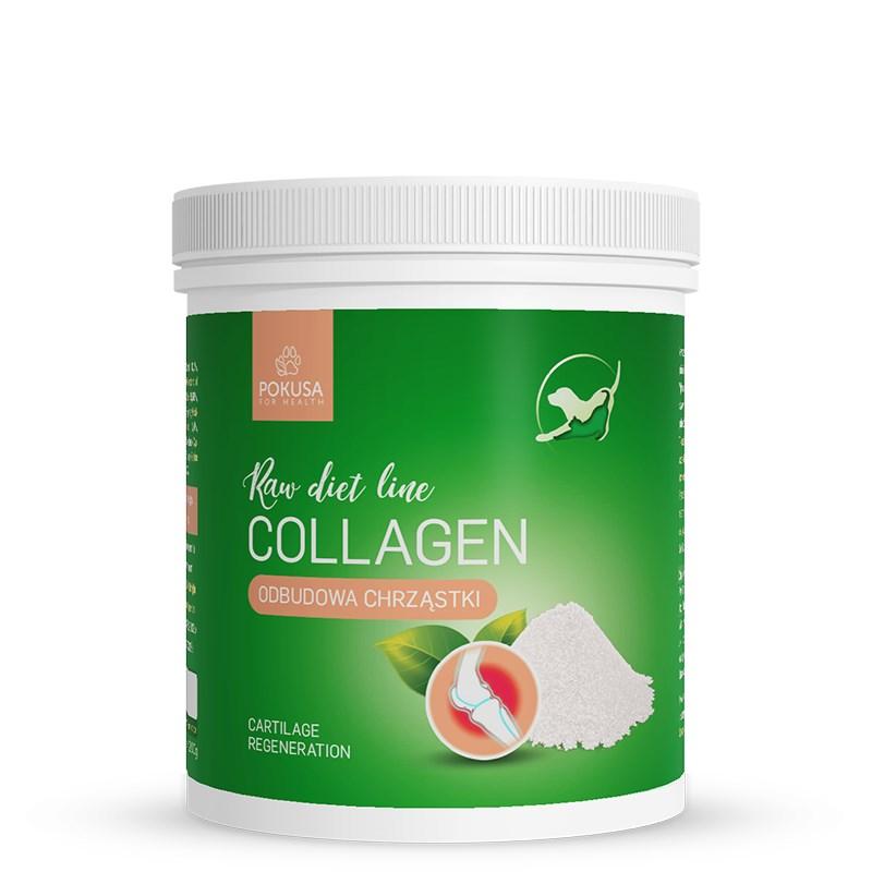 Kosttilskud til kat – POKUSA Raw Diet Line Collagen 200 g billede