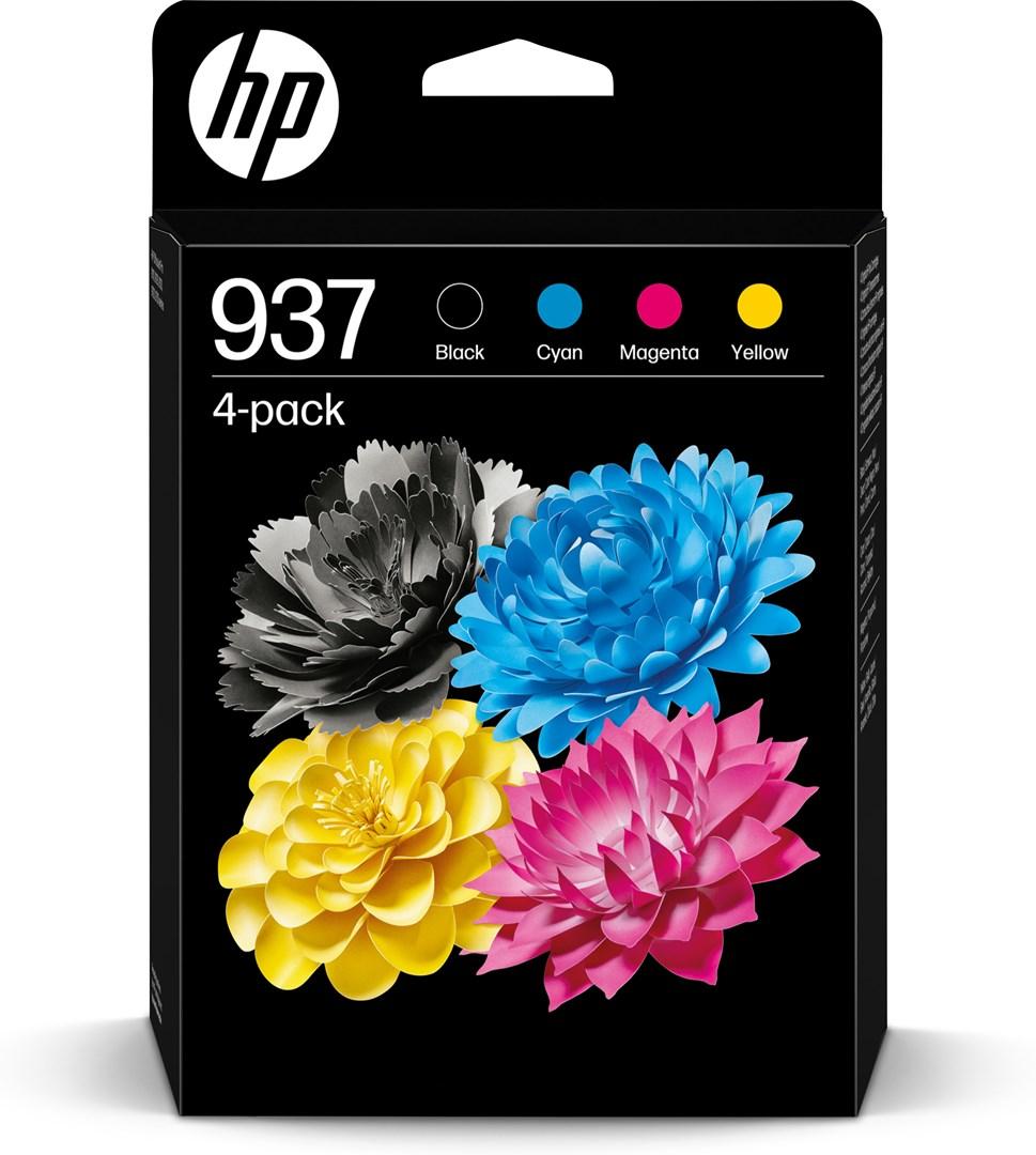 Blækpatroner HP 937 - sort + cyan/magenta/gul, 4-pack billede