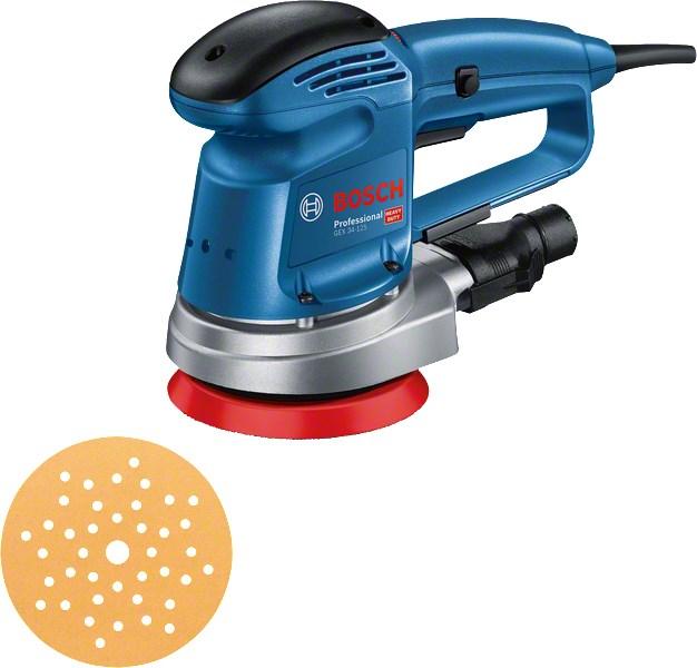 Excentersliber Bosch GEX 34-125 - 340 W, 125 mm, 12.000 RPM