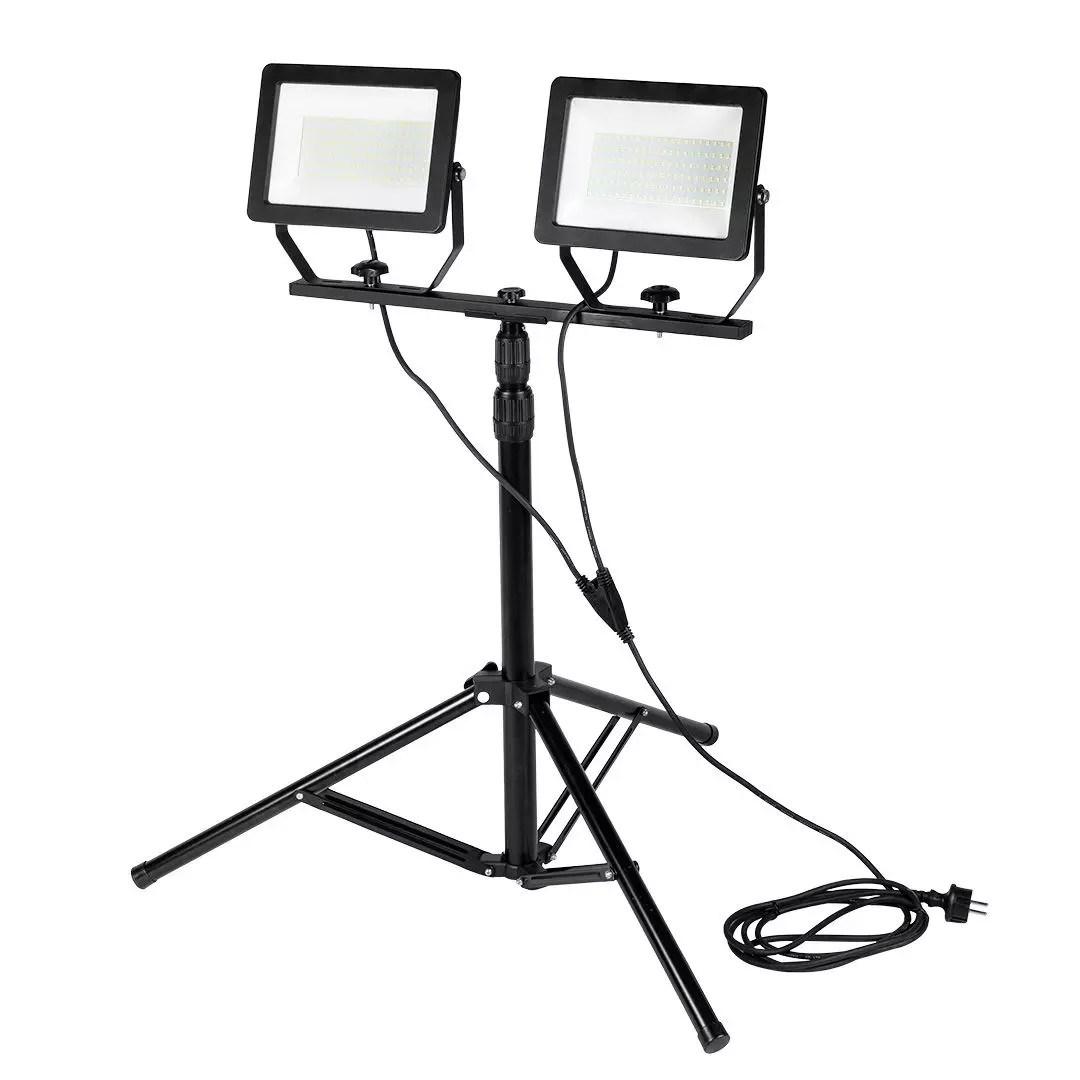 Arbejdslampe LED stativ NEO TOOLS - dobbelt projektør 2×100 W, 2×8.500 lm, 1,8 m billede