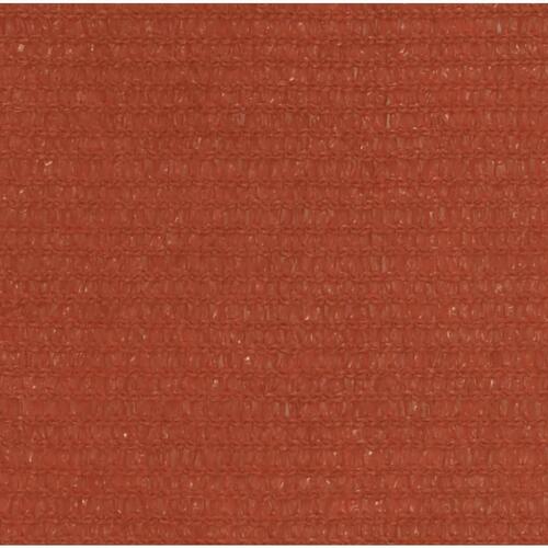 Solsejl 2x2 m 160 g/m² HDPE terrakotta