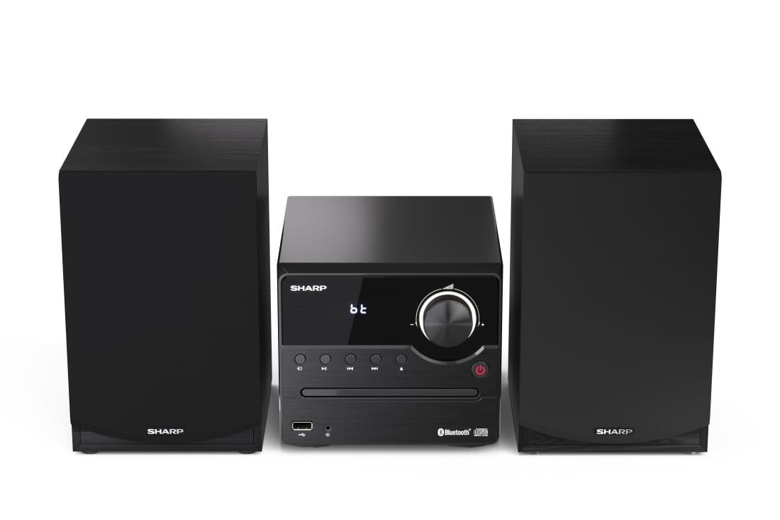 Hi-fi mikroanlæg Sharp XL-B512(BK) med CD, FM, USB og Bluetooth 5.0 - 45 W - sort