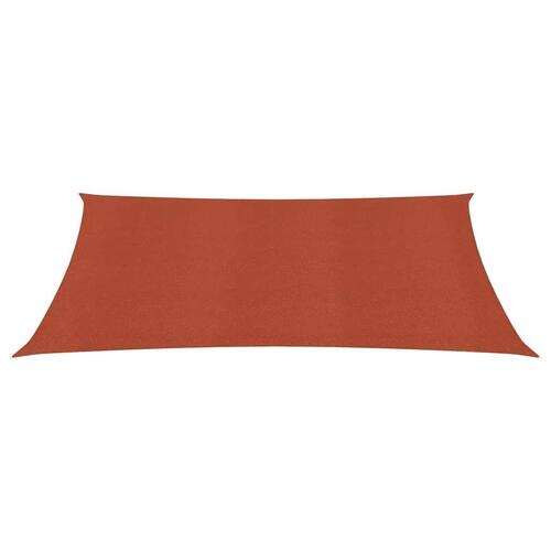 Solsejl 160 g/m² 2,5x4 m HDPE terrakotta