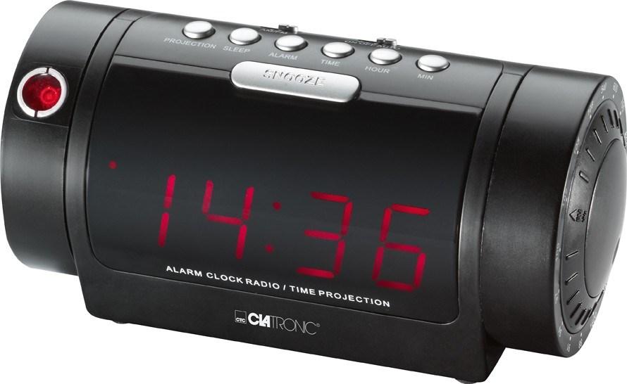 Vækkeur radio med tidsprojektion - Clatronic MRC 832 P, sort billede