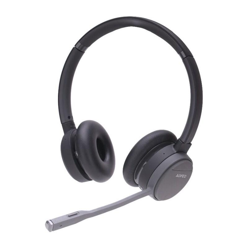 TrÃ¥dlÃ¸st headset med bÃ¸jle â AGFEO Infinity, Bluetooth, sort billede